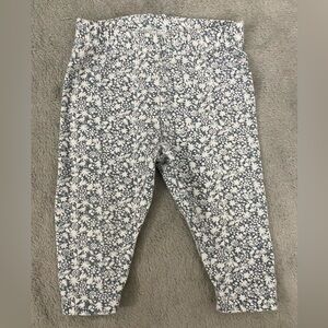 Blue Floral Print Baby Leggings